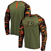 Anaheim Ducks Fanatics Branded OliveCamo Recon Long Sleeve Raglan T-Shirt,baseball caps,new era cap wholesale,wholesale hats
